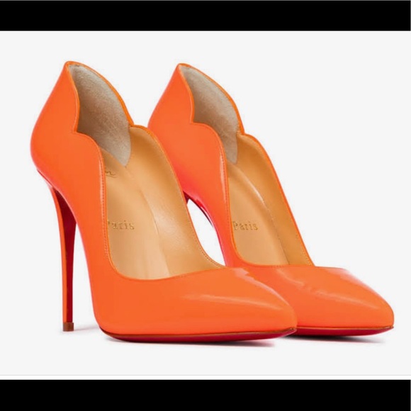 CHRISTIAN LOUBOUTIN HOT CHICK ORANGE 37 - Picture 2 of 6
